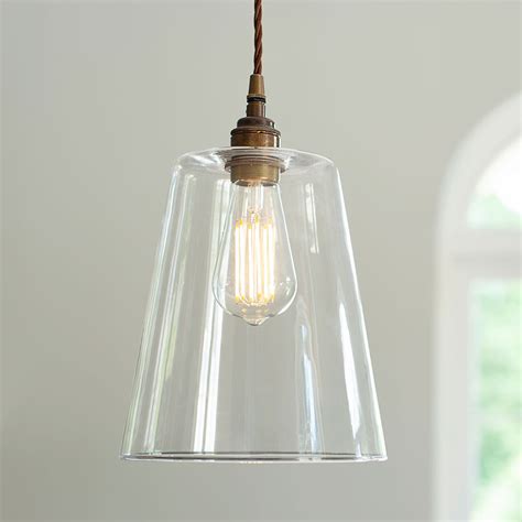 Newbury Large Clear Glass Silver Pendant Light The Wall Lighting Co