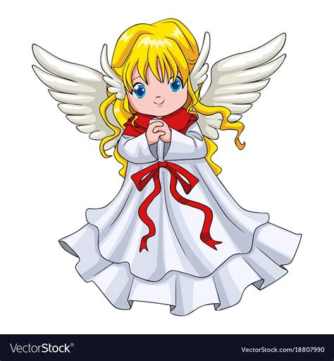 Cute Cartoon Of An Angel Royalty Free Vector Image Angel Vector