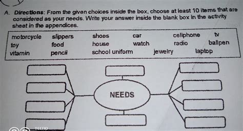 A Directions From The Given Choices Inside The Box Choose At Least
