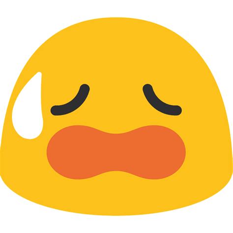 Sad But Relieved Face Emoji Clipart Free Download Transparent Png