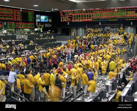 Stock Exchange Inside People Brokers Displays Trade Commerce Trading