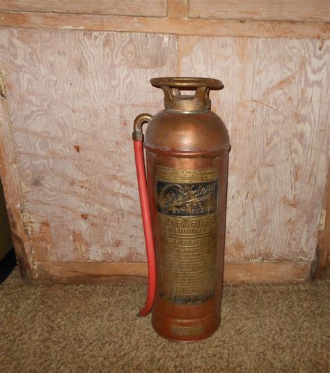 Vintage Guardene Fire Extinguisher Copper And Brass Patent 1924