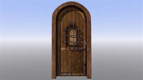3d model dungeon door castle or protected entryway vr ar low poly rigged animated cgtrader