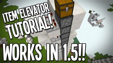 Minecraft Item Elevator Tutorial Works In 15 And 100 Efficient