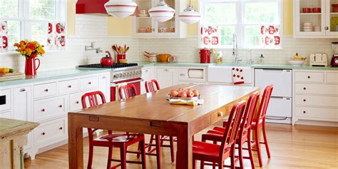 Red is the color of passion, love and fire. Retro Kitchen - Kitchen Decor Ideas