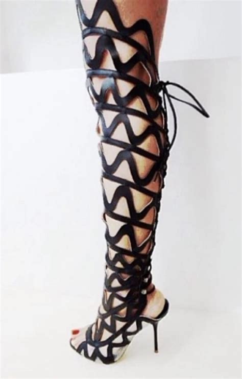 buy sexy summer gladiator boots slim tight over knee sandal boots for women
