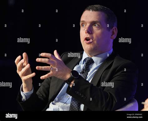 Scottish Conservative Leader Douglas Ross Speaking On Stage On The
