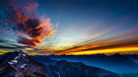 Mountain Sunset 4k Ultra Hd Wallpaper Background Image