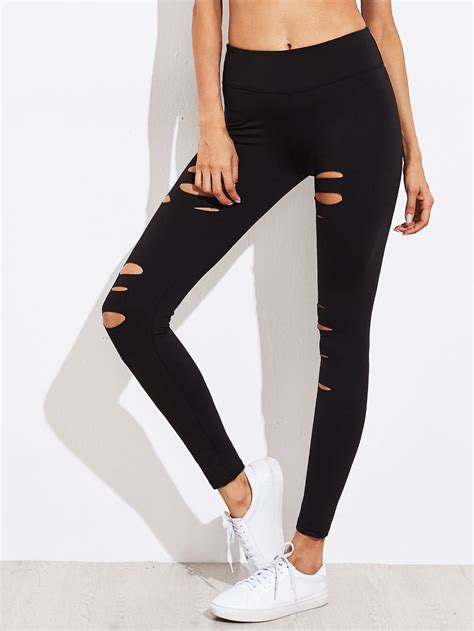 Active Ripped Gym Leggings Emmacloth Women Fast Fashion Online