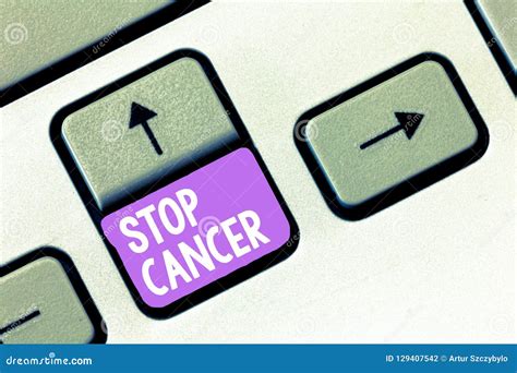 Handwriting Text Stop Cancer Concept Meaning Practice Of Taking Active