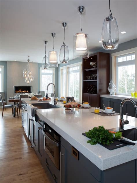 Discover 64 inspiring kitchen island ideas and start planning the kitchen of your dreams. A 13' long island with a kitchen sink, prep sink ...