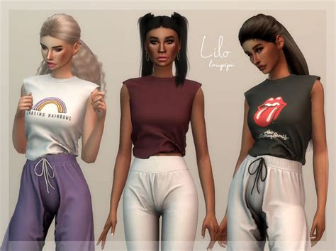 New T Shirt Without Sleeves Found In Tsr Category Sims 4 Female