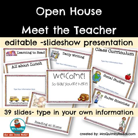 Mrsquimbyreads Teaching Resources Open House Meet The Teacher