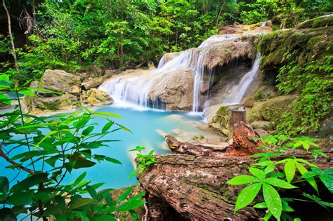 Erawan Waterfall Thailand Jigsaw Puzzle In Waterfalls Puzzles On