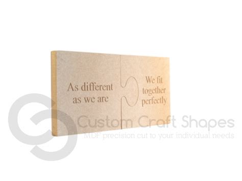 Mdf 2 Piece Engraved Jigsaw Puzzle As Different 18mm