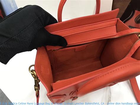 7 Star Replica Celine Nano Luggage Bag In Orange Grained Leather ...