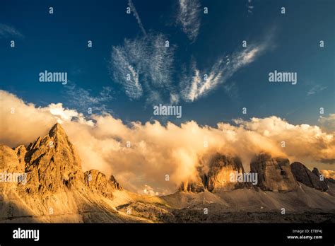 Three Peaks Of Lavaredo Stock Photo Alamy