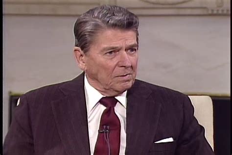 President Ronald Reagans Interview Television Network Editorial Video