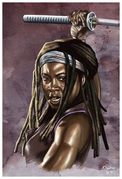Michonne — Tony Santiago Art Michonne Walking Dead Walking Dead Art