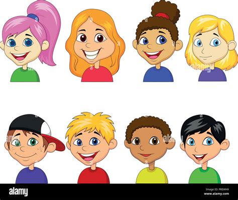 Boys And Girls Cartoon Stock Vector Image And Art Alamy