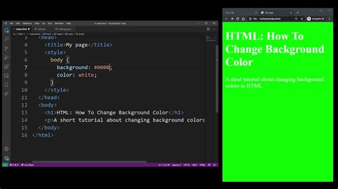 HTML Change Background Color Simple How To Tutorial YouTube