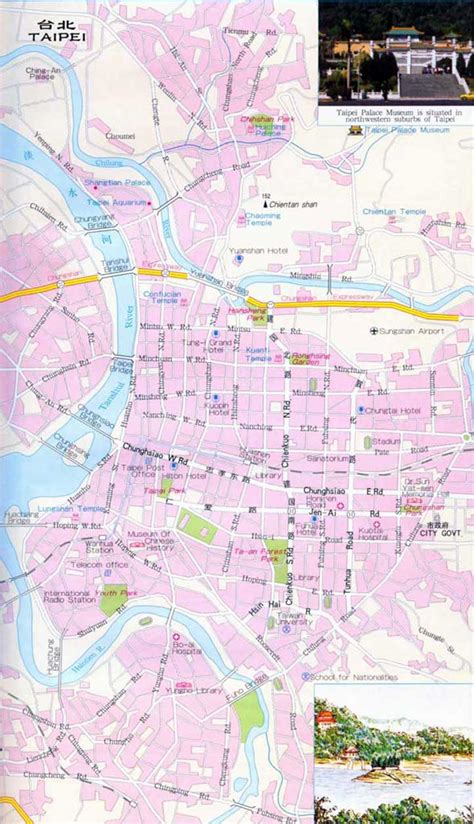 Taiwan, officially the republic of china (roc), is a country in east asia. Taipei Tourist Map - Taipei • mappery