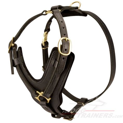 Exclusive Luxurious Handcrafted Padded Leather Dog Harness Perfect For