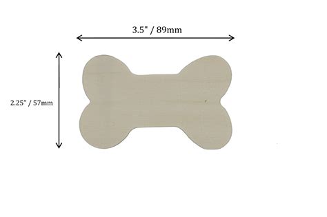 100 Pack Of Unfinished Wood Dog Bone Cutouts For Painting And Crafting