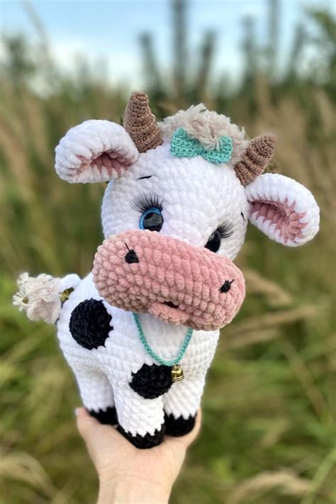Crochet Cow Amigurumi Pattern Ideas The Whoot Crochet Cow