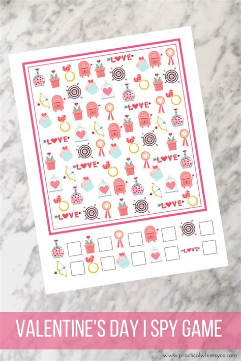 Valentines Day Seek And Find Printable Party Game Etsy