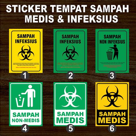 Jual Sticker Tempat Sampah Infeksius Sampah Medis Sampah Non