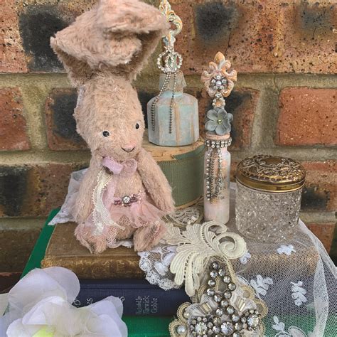Sweet Handmade Heirloom Rabbit Decorative Toy By Under The Ivy