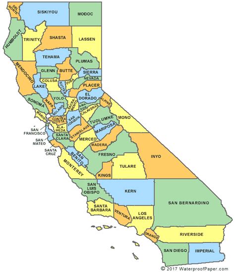 Ca Counties Map With Cities Nat Laurie