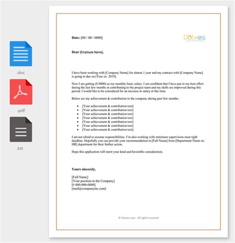 Salary Increment Letter Best Printable Samples And Formats