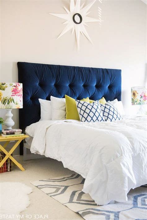 20 Navy Blue Headboard Bedroom Ideas Pimphomee