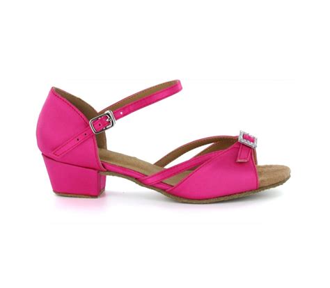 Hot Pink Satin Sandal With Width Adjusted Buckle Ls172006
