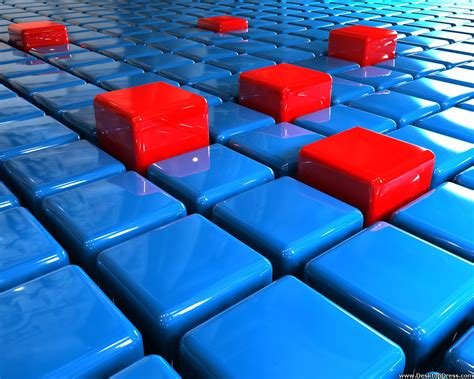 Desktop Wallpapers 3d Backgrounds Red And Blue Cubes