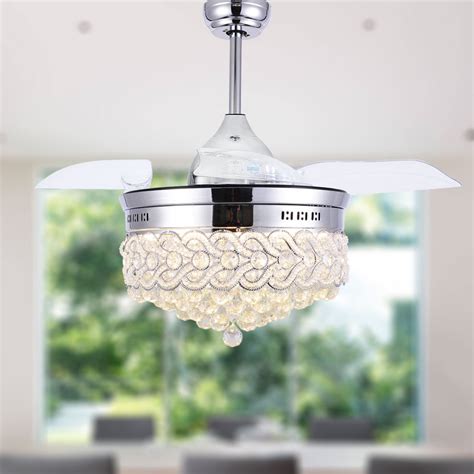 Get free shipping on qualified chandelier ceiling fans with lights or buy online pick up in store today in the lighting department. 42" Modern Crystal Ceiling Fan with Lights, Retractable ...
