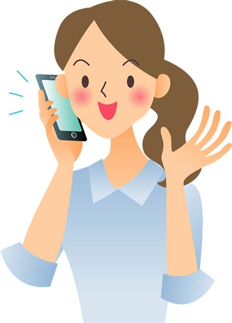 Woman Is Using Mobile Phone Clipart Free Download Transparent Png