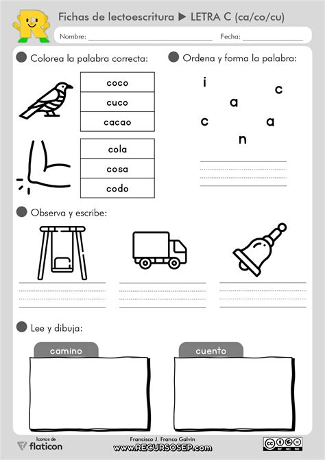 Metodo De Lectoescritura Letra Ca Co Cu Lectoescritura Lectura De The