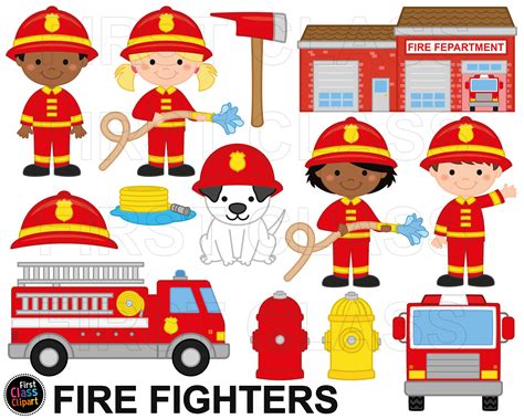 Firefighter Clipart Fire Fighters Clip Art Fire Truck Axe Fire Png Svg Small Commercial