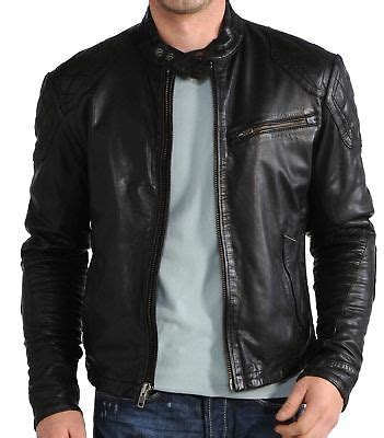 Wantdo men's faux leather jacket with removable hood motorcycle jacket vintage warm winter. New Men Soft Lambskin Motorcycle Biker Casual Leather ...