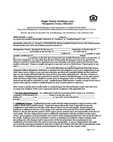 apartment rental  lease form fillable printable  forms