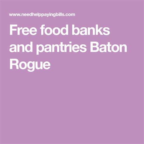 Free admission with ebt list by state. Free food banks and pantries Baton Rogue | Free food, Snap ...