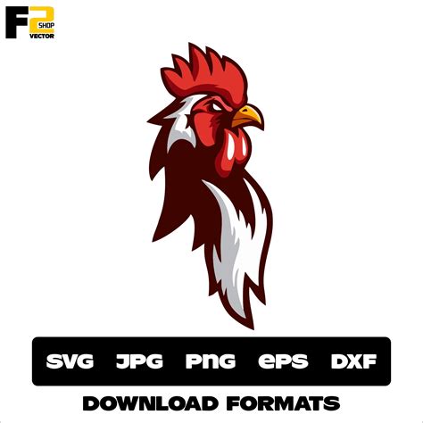 Rooster Svg Angry Rooster Svg Rooster Vectorel Rosster Etsy