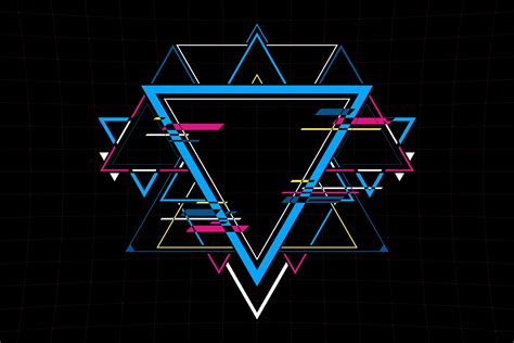 Abstract Futuristic Triangle Shape Connection Future Conceptvector