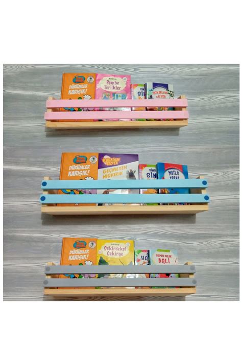 Jaju Baby Montessori Kitapl K Ocuk Odas Duvar Raf Ah Ap Kitapl K