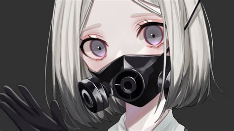 Anime Girl Gas Mask Aesthetic