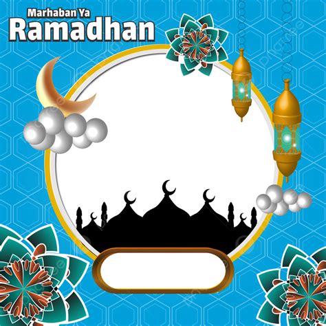 Ramadhan Vector Hd Png Images Twibbon Marhaban Ya Ramadhan With Lantern Marhaban Ya Ramadhan