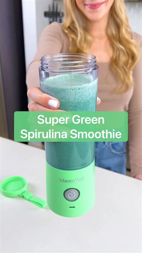 Super Green Spirulina Smoothie With Blendjet® 2 Portable Blender